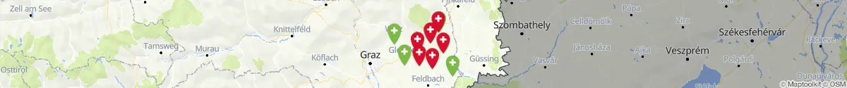 Kartenansicht für Apotheken-Notdienste in der Nähe von Hartl (Hartberg-Fürstenfeld, Steiermark)